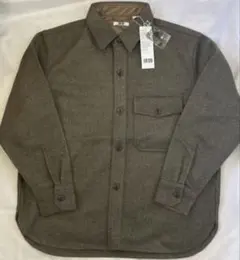 3月8日まで❗️廃番❗️ユニクロ　U フリースシャツジャケット　Ｌ　ブラウン　未使用