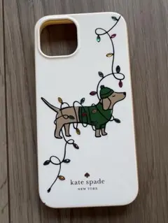 iPhone13 kate spade 犬とイルミネーションのiPhoneケース