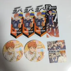 ハイキュー!!烏野高校 日向翔陽　缶バッジ＆ブックマーク＆おまけ
