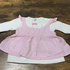 WILL MERY ベビー トップス ピンク ストライプのサムネイル