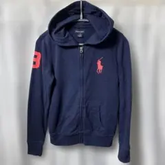 RALPH LAUREN ビッグポニー ジップパーカーネイビーXS〜Sサイズ相当