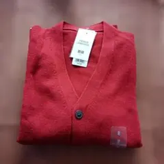 UNIQLO プレミアムラムウール Vネックカーディガン Sサイズ 赤