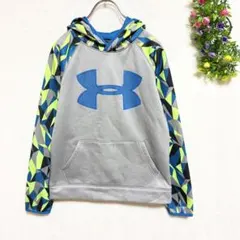 アンダーアーマー【YLG】フーテッドパーカー プルオーバー ド派手 裏起毛 長袖