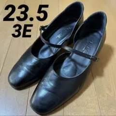 WALLAGE ワラッジ アシックス メリージェーン 黒 本革 23.5 3Eのサムネイル