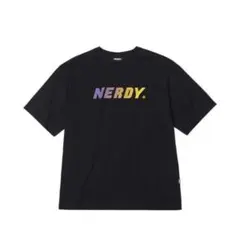 NERDY ノルディ グラデーションロゴ Tシャツ ブラック 黒 半袖 韓国 Mのサムネイル