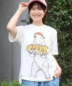 go slow caravan USAコットン　餃子 クマ Tシャツ 3(M)のサムネイル