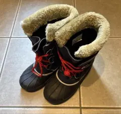 【Yaaaaa Nさま専用】21cm ファー付きブーツ ネイビー