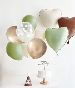 お得♪　newくすみカラー　お誕生日飾り　風船セット １歳　２歳　３歳　４歳