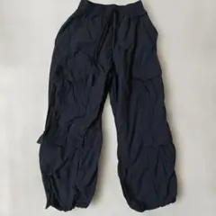 グローバルワーク　カーゴパンツ　黒　150　ゴムウエスト　AND YUA ANY