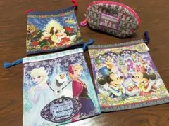 ディズニー クリスマス2010 ポーチ 雪だるま フロファン 2013 2015