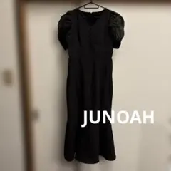 JUNOAH パワショルVネックマーメイドワンピース