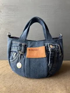 デニムリメイクバッグ ころりんバッグ バルーンバッグ 旅行バッグ トートバッグ
