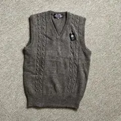 FIONA MACPHAIL ブラウン Vネックベスト L 未使用