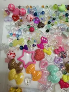 多色ビーズセット 形状多様　300g