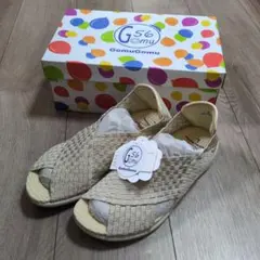 Gomu56 コンフォートサンダル ベージュ L(24cm相当)