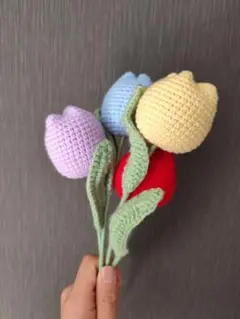 1本　SALE=400円　あみぐるみの花