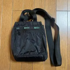 lesportsac ブラックナイロンショルダーバッグ