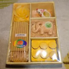 タイ土産 お香 アロマキャンドル 象 お香立て セット 匿名配送 即日発送