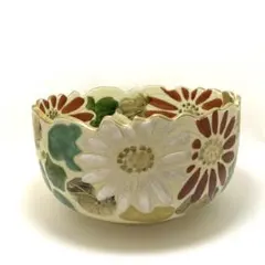 A1366-5/平安萬珠堂/雲錦紅葉絵盆皿10客/共箱/飾皿/菓子皿/懐石道具/ A1366-5/平安萬珠堂/雲錦紅葉繪盆皿10客/共箱/飾皿/菓子皿/懷石道具