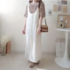 【匿名配送】しまむらdaacoさんtomoさんコラボ＊淡色ジャンスカ新品LP