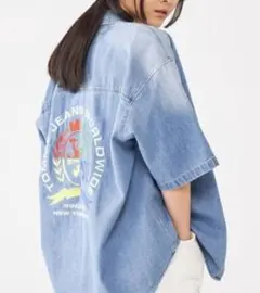 TOMMYJEANS・トミージーンズ☆デニムオーバーシャツ☆Ｓのサムネイル