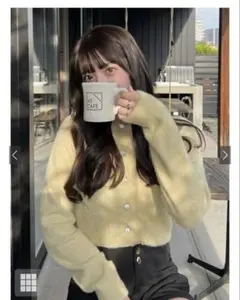 ラメシャギーニットカーディガン　[mh30]