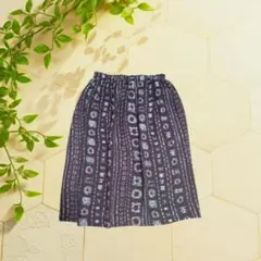 【80s/90s】ヴィンテージ 幾何学柄 プリーツスカート レトロ 古着