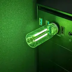 フィラメントタイプ LEDライト （緑色）USB差込 調光機能付き