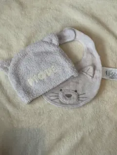 ジェラピケ　ベビー　帽子　スタイ　セット