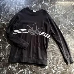 adidas アディダス トレフォイル スウェット トレーナー 黒