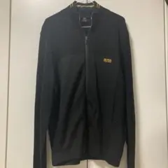 BOSS ジップアップニットセーター 黒