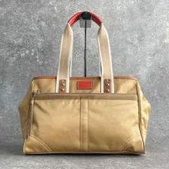 y2k coach hampton handbag nylon beige