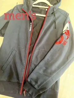 Reebok フルジップ パーカー 黒