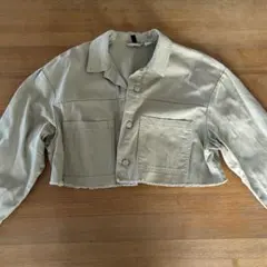H&M ライトグリーン クロップドジャケット Mのサムネイル