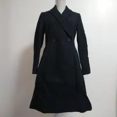 新品未使用 匿名配送 ケイトスペードサタディ 黒 ダブルブレスト ロングコート