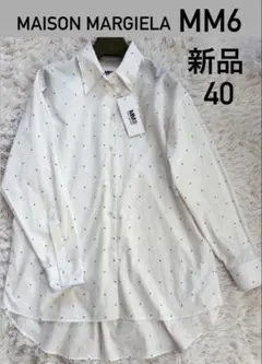 2022／美品✨】MM6 マルジェラ ロゴ総柄スウェット ホワイト 2022／美