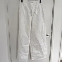 C•O•L•Z•A ホワイト ワイドレッグ カジュアルパンツ　Lサイズ