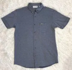 ラコステ　ビジカジ　ポロシャツ　ブルー　グレー　US S 日本Mサイズ相当