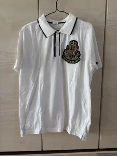 Champion 刺繍ロゴ ポロシャツ X-LARGE ホワイト