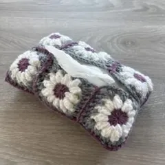 ハンドメイド花柄かぎ針編みソフトティッシュカバー