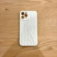 iPhone用 ウェーブデザイン ソフトケース ホワイト
