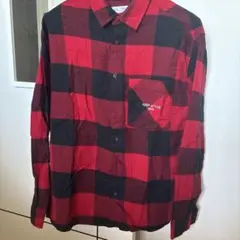 ZARA 赤黒チェック 長袖シャツ 13-14