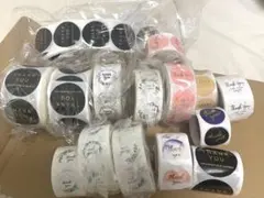 サンキューシール　まとめ売り　廃棄予定　3000枚以上　お得　フラワー　シンプル