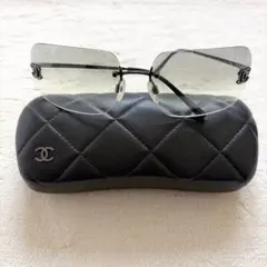 CHANEL 4092-B ラインストーン ココマーク リムレス サングラス - メルカリ