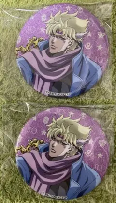 JOJO WORLD3 3グリッター缶バッジ　シーザー2点セット
