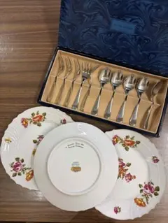 リチャード ジノリ プレート 3枚 資生堂スプーン＆フォーク セット