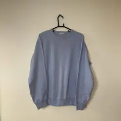 淡い青 クルーネック スウェット