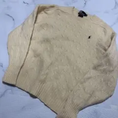 ✨大人気✨ ポロラルフローレン　アイボリー　ケーブルニットL