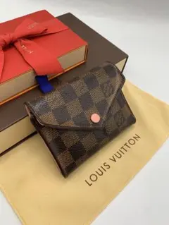 ルイヴィトン ポルトフォイユ ヴィクトリーヌ 財布 ダミエ エベヌ コンパクト