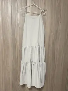 ローリーズファーム　キャミワンピース ライトグレー ティアード